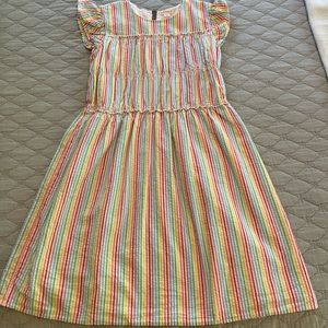 Crewcuts rainbow seersucker dress